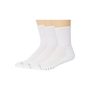 Eurosock Slam Silver Crew 3-Pack White MD (Men's Shoe 7-9, Women's Shoe 8-10)